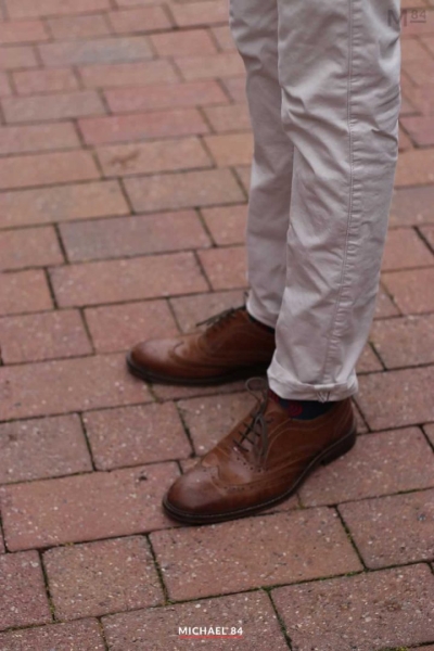 Black Button Up Smart Shirt & Beige Chinos Outfit