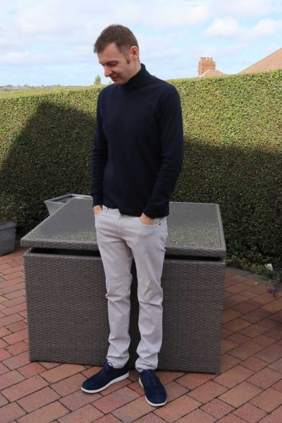 Navy Roll Neck T Shirt From Uniqlo: How To Style