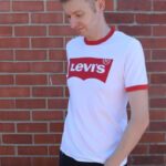 T-Shirt Tuesday – White Levis Ringer T-Shirt & Black Jeans