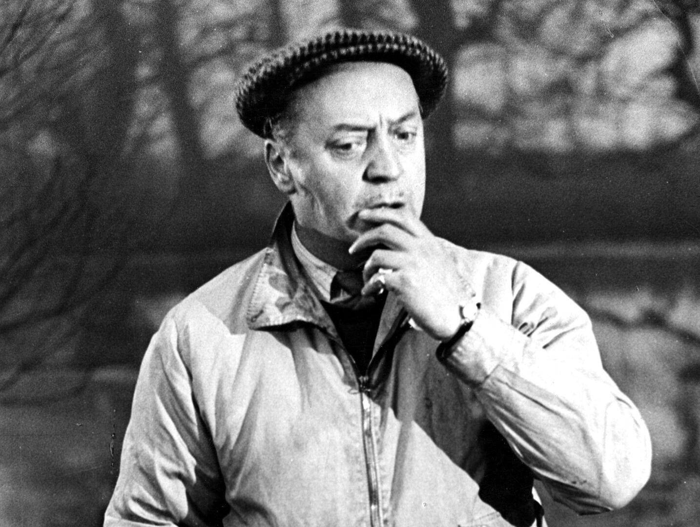 Black and white photo of Basil Radford in *Dead of Night*.