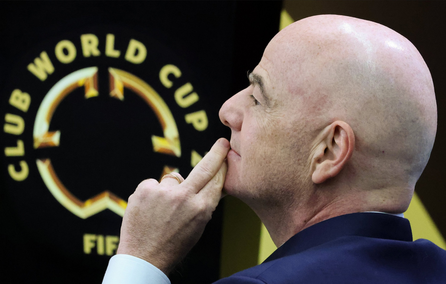 FIFA President Gianni Infantino at a Club World Cup media preview.